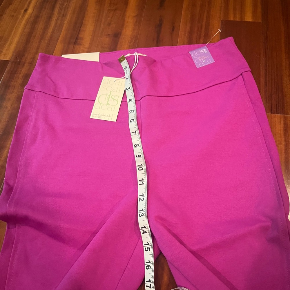 Dear Scarlett Magic Pants Plus 1X Skinny Trouser Magenta Purple Pink Pull On New - Picture 10 of 11